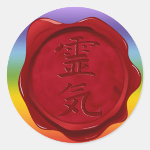 wax seal - REIKI   chakren colours