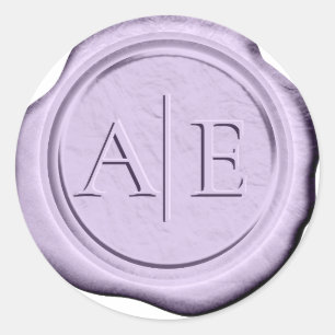 Wax Seal Wedding Accent Initials Lavender ID990