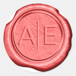 Wax Seal Wedding Accent Initials Scarlet ID475