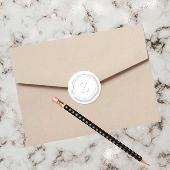 Wax Seal White Monogram Z Initial (Creator Uploaded)