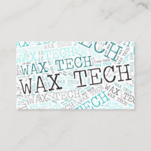 Wax tech real grey black business card
