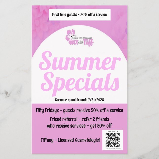 Wax with Tiff Flyer (Front)