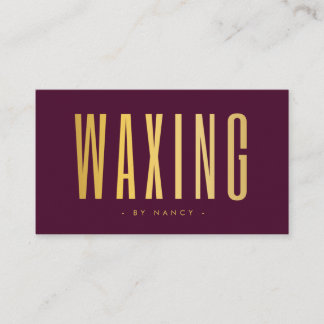 Waxing Burgundy And Gold  Business Card