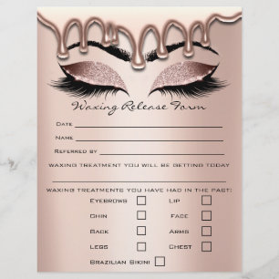 Waxing Depilation Liability Waiver Release Form 1 Flyer
