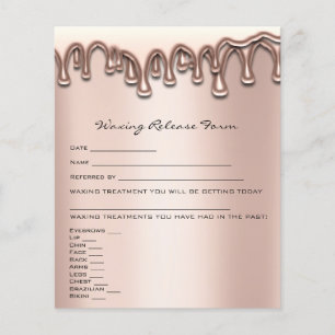 Waxing Depilation Liability Waiver Release Form Flyer