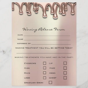 Waxing Depilation Liability Waiver Release Pearly Flyer