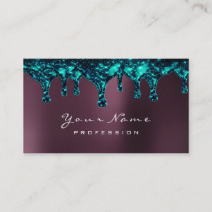 Waxing Epilation Depilation Nails Burgundy Teal Business Card