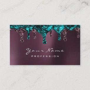 Waxing Epilation Depilation Nails Noir Teal Business Card