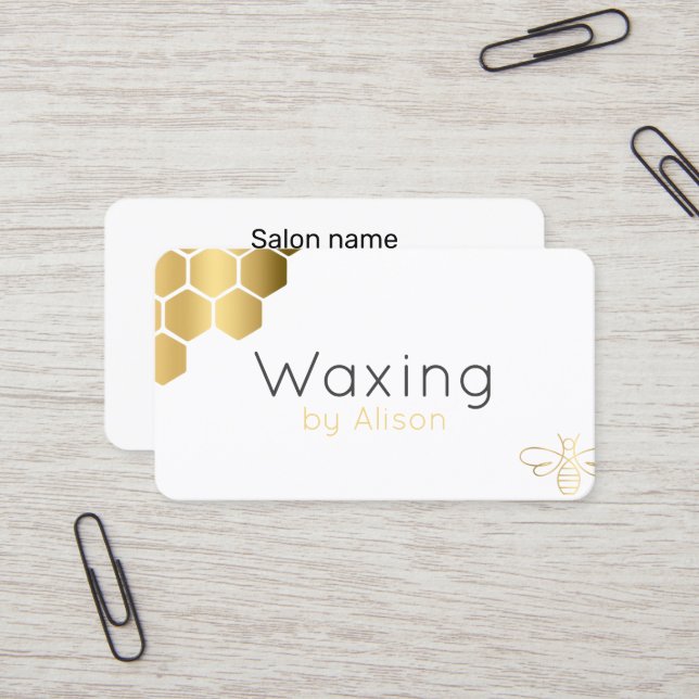 Waxing esthetician business card (Front/Back In Situ)