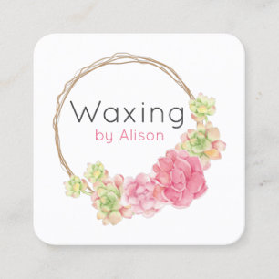 Waxing esthetician business card
