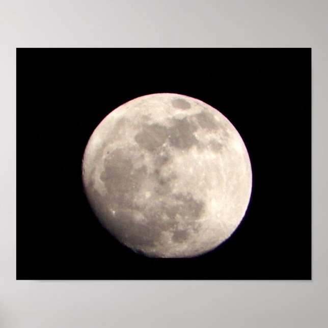 Waxing Lunar Moon Night Sky Poster (Front)