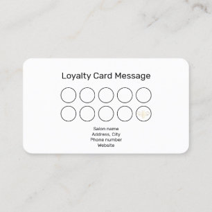 Waxing technician/aesthetician gold loyalty business card