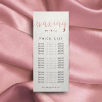 Waxing & Threading Manicure Pedicure Price List