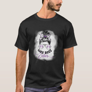 Waxing Wax Specialist Cute Messy Bun Wax Boss Vibe T-Shirt