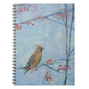 Waxwing 2013 oil on canvas notebook