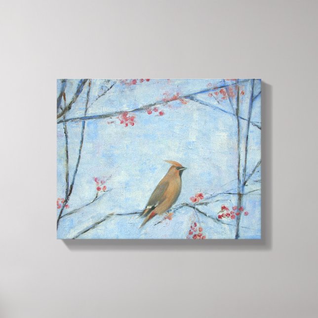Waxwing 2013 oil on canvas print (Front)