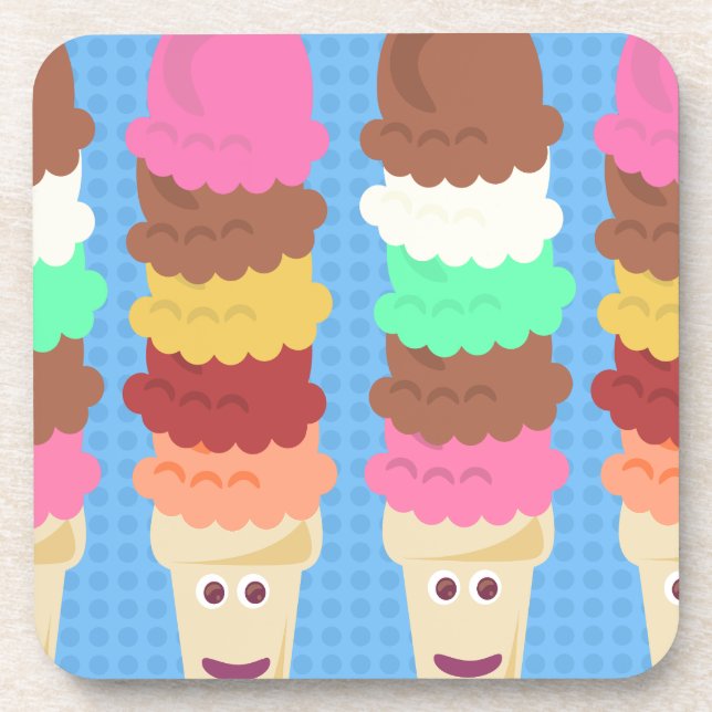 Way Cute Ice Cream Cones Coaster (Front)
