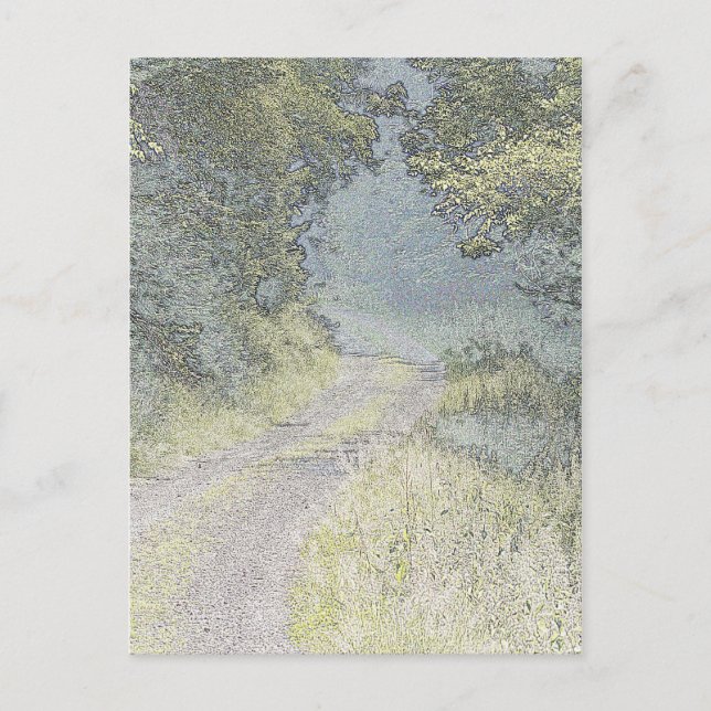 Way into forest postcard (Front)