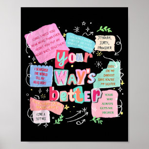 Way’s better bible verse jesus way faith coquette poster