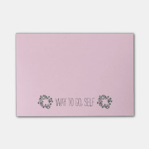 Way to Go, Self Post-it Notes