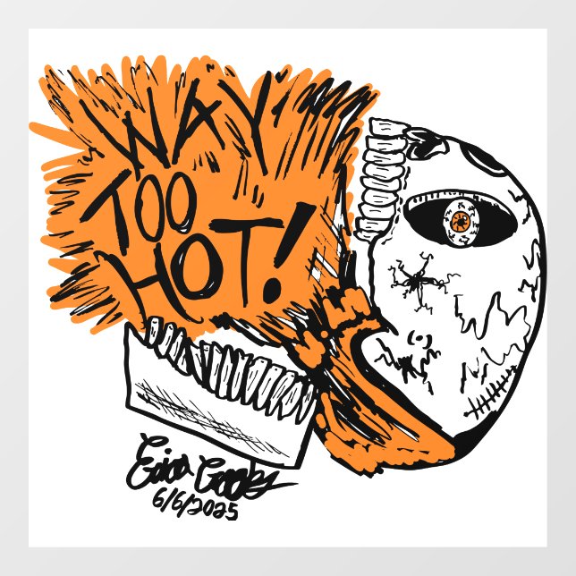 WAY TOO HOT! cartoon skull (Sheet)