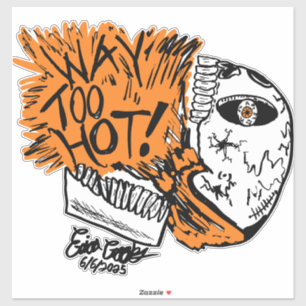 WAY TOO HOT! cartoon skull