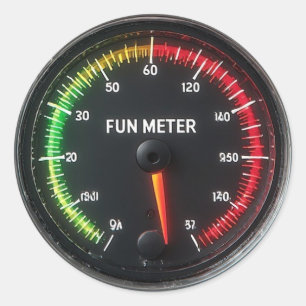 Way Too Much Fun Metre Classic Round Sticker