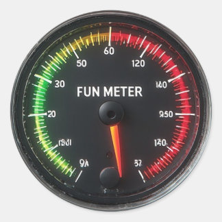 Way Too Much Fun Metre Classic Round Sticker