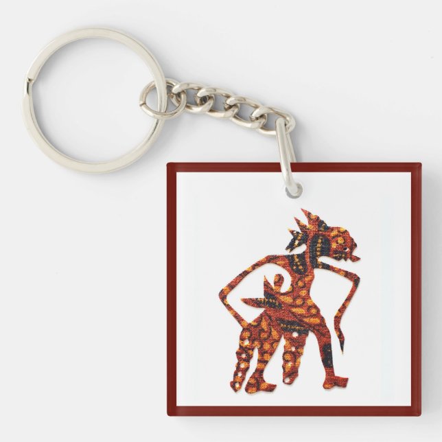 Wayang in Batik II Key Ring (Front)