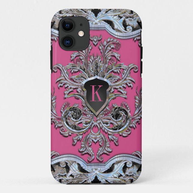 Wayde Hill Rasp Chic Victorian Elegance Monogram Case-Mate iPhone Case (Back)