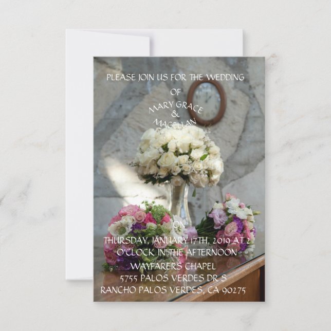 WAYFARERS CHAPEL WEDDING INVITATION (Front)