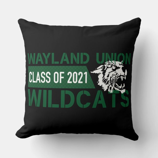 Wayland Union Wildcats #3 Cushion (Front)