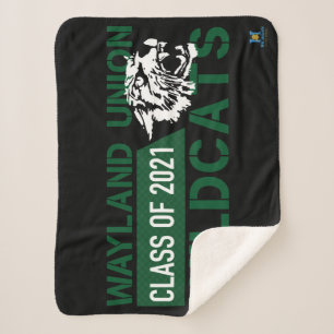 Wayland Union Wildcats #3 Sherpa Blanket