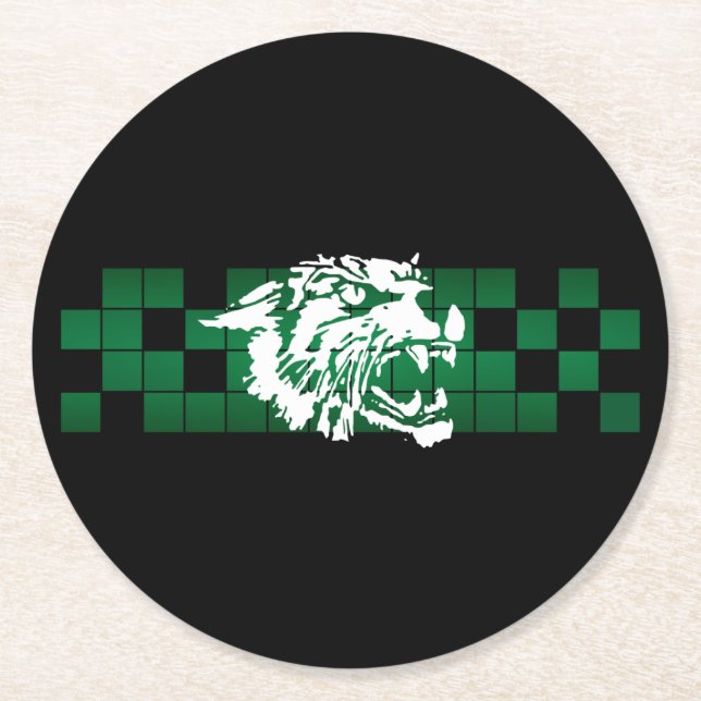 Wayland Union Wildcats #5 Round Paper Coaster (Front)