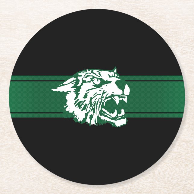 Wayland Union Wildcats #7 Round Paper Coaster (Front)