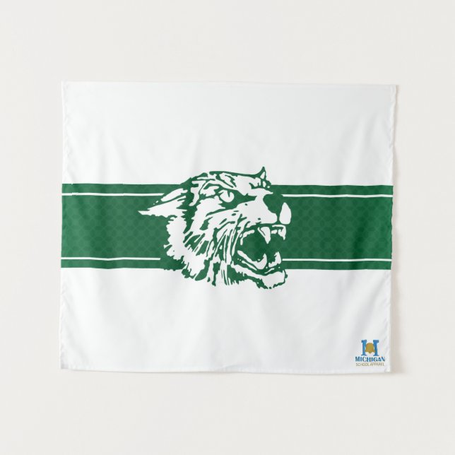 Wayland Union Wildcats #7 Tapestry (Front (Horizontal))