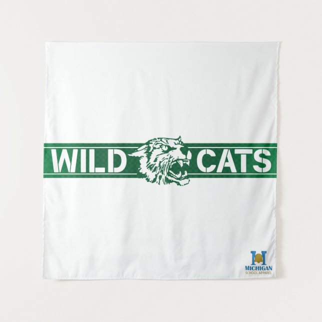 Wayland Union Wildcats #8 Tapestry (Front)