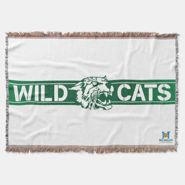 Wayland Union Wildcats #8 Throw Blanket (Front)