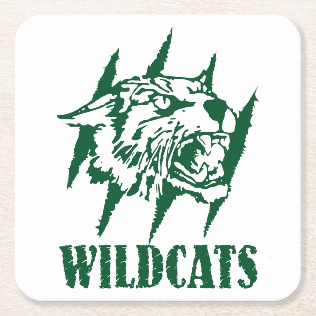Wayland Union Wildcats #9 Square Paper Coaster (Front)