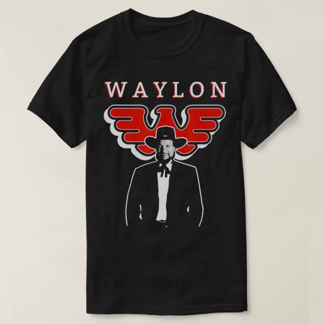 Waylon Jennings  Official Merchandize  Full Circle T-Shirt (Design Front)