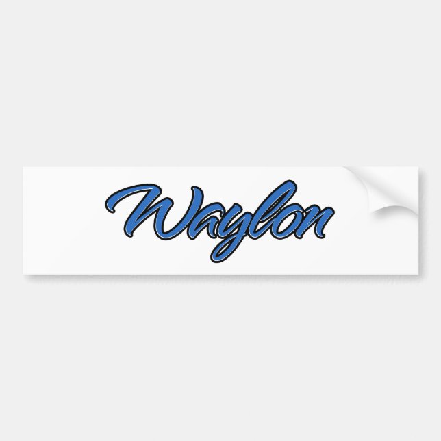 Waylon Name blue Aufkleber Sticker Autoaufkleber (Front)