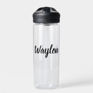 Waylon Name In Curvy Lettering, Water Bottle