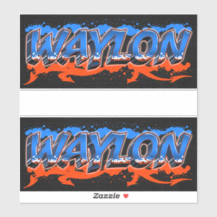 Waylon Vorname Name Graffiti Aufkleber Sticker