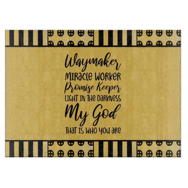 Waymaker Christian Cutting Board (Front)