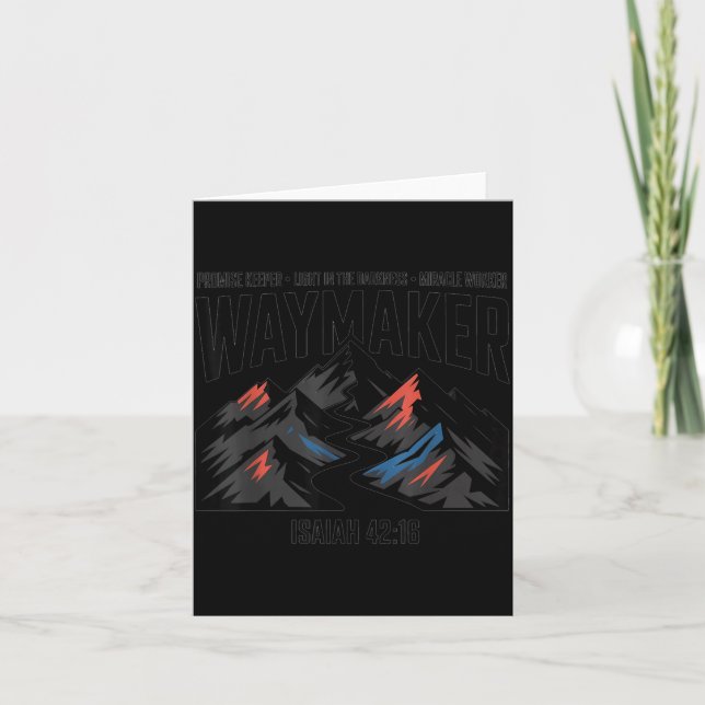 Waymaker Isaiah 42 16 Promise Illustration Card (Front)