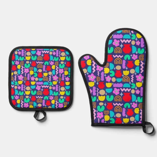 Waymaker Organic Oven mitt & Pot Holder Set (Front)