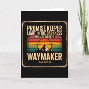 Waymaker Promise Keeper Miracle Worker God Christi Card