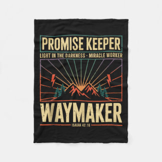 Waymaker Promise Keeper Miracle Worker God Christi Fleece Blanket