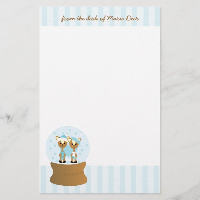 Wayne and Marie Deer Stationery (Front)