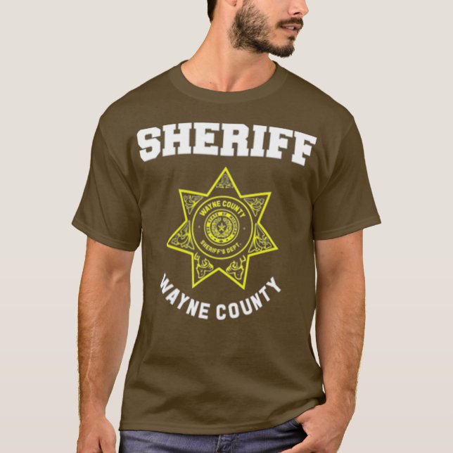 Wayne County Michigan Sheriff Deputies Uniform T-Shirt (Front)